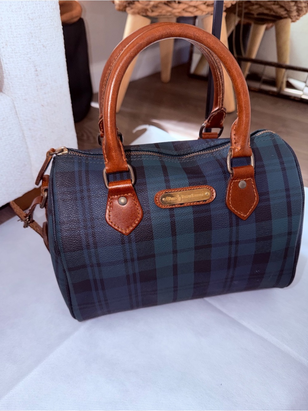 Ralph Lauren Tartan Boston purse